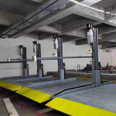 嵩明平面車庫 升降橫移停車設備 祿勸兩柱兩層車庫